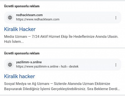 Dolandırıcı kiralık hacker sitesi